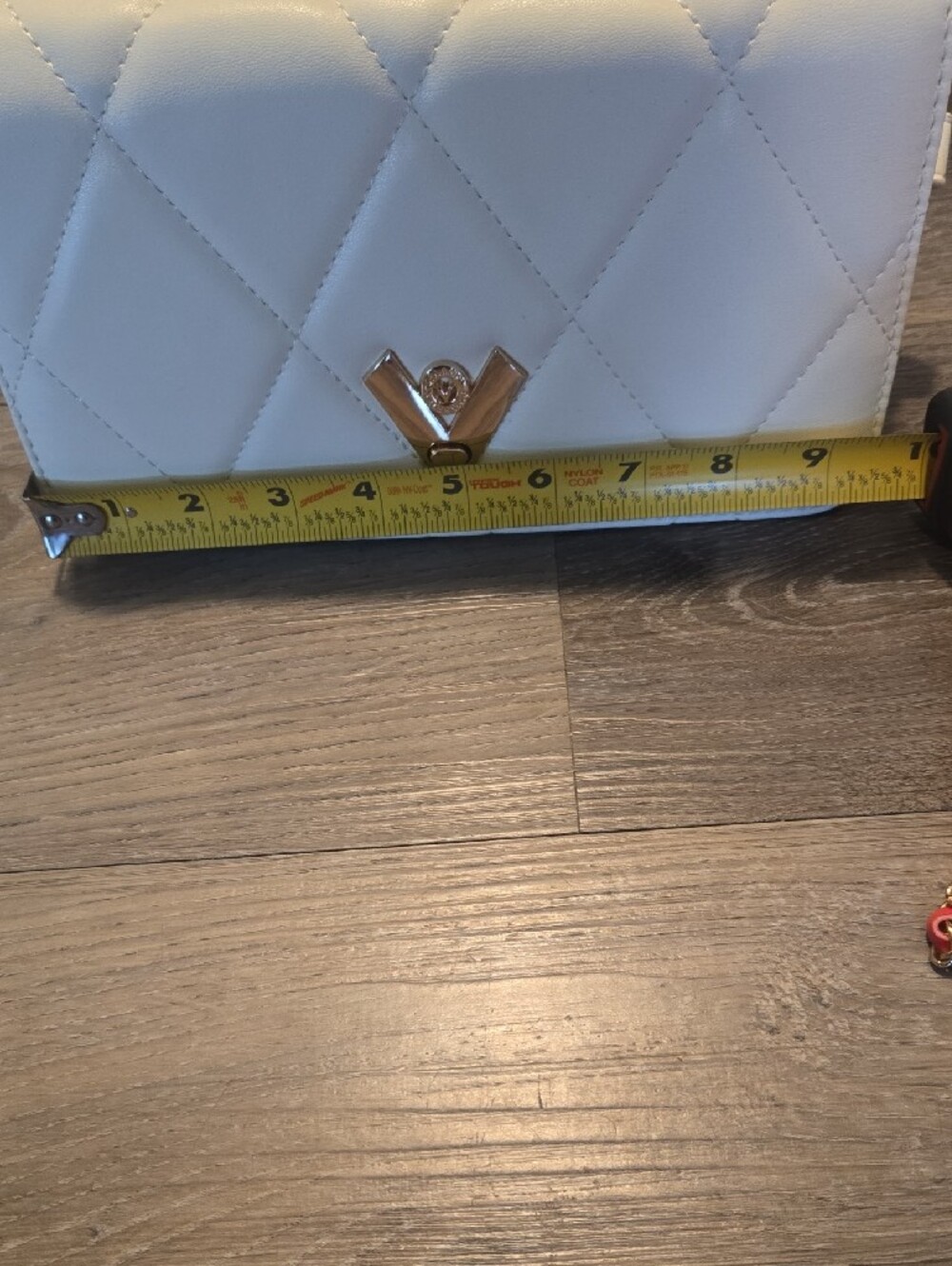Valentino Orlandi White Quilted Crossbody Bag Gold Accent 9.5 X 5.5 - Picture 8 of 10